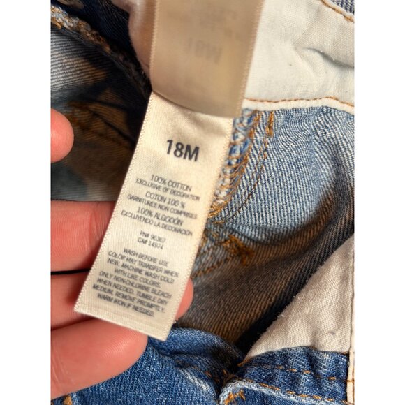 Oshkosh Bgosh Baby Denim Overall Dress 18M With Bow Detail - Picture 5 of 11